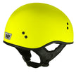 Milwaukee Helmets T68 The O.G. Hi-Vis Neon Yellow Motorcycle DOT Approved Skull Cap Half Helmet Biker