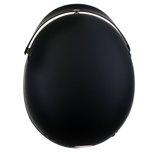 Hot Leathers HLT70 Stealth Flat Matte Black Motorcycle DOT Skull Cap Classic Half Helmet