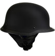 Hot Leathers Flat Black The Hanz German Style Vintage Motorcycle Half Helmet HLT75