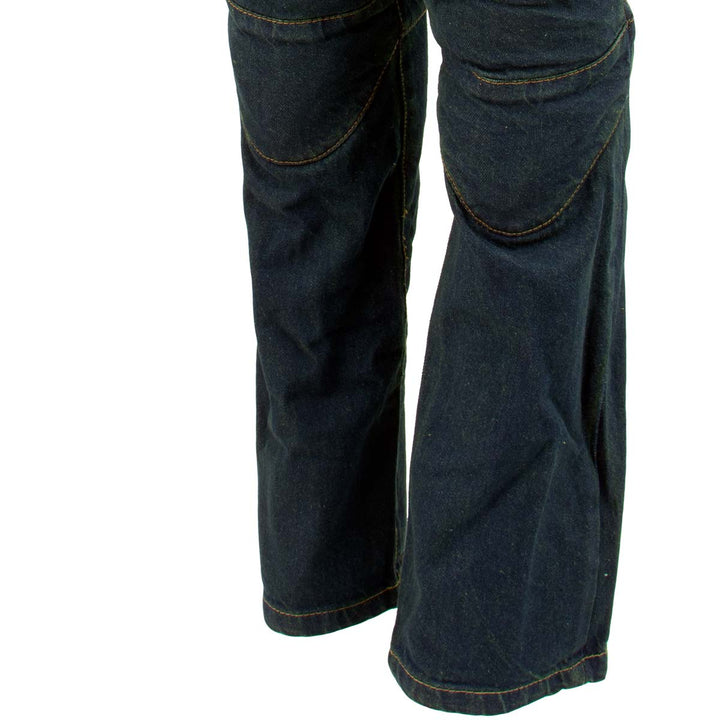 Ladies XS2823 Blue Denim Motorcycle Pants with CE Approved Armor