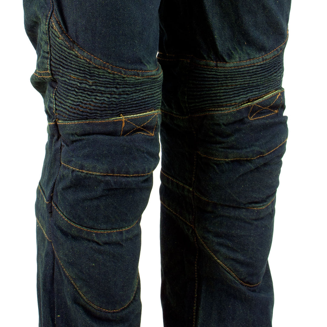 Ladies XS2823 Blue Denim Motorcycle Pants with CE Approved Armor