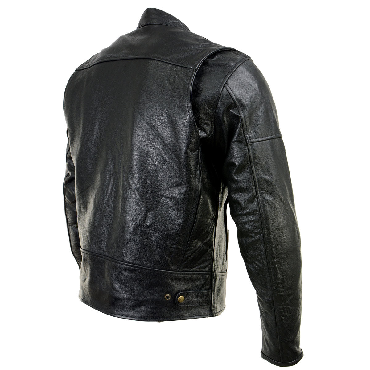Milwaukee Leather Men's Black Leather CE Armored Biker Jacket, LKM17015